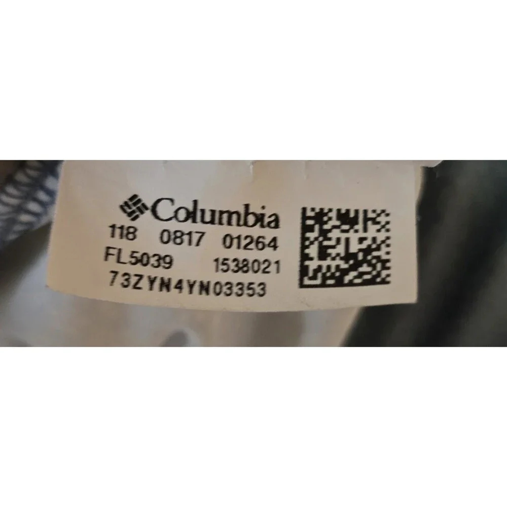 Columbia PFG Dress Womens Large Blue Geo Print Omni-Freeze Cooling/ Summer